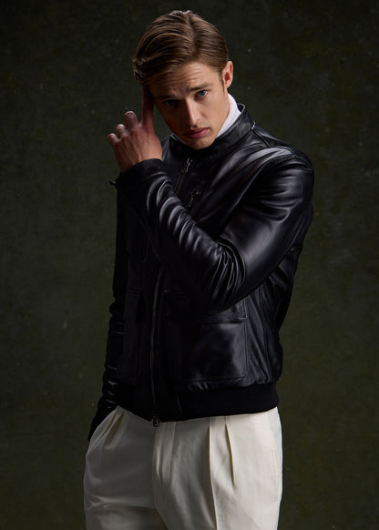 Modern Leather Bomber Jacket - Paul Stuart Sale