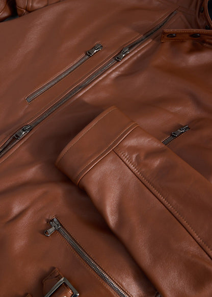 Leather Motorcycle Jacket - Paul Stuart Signature