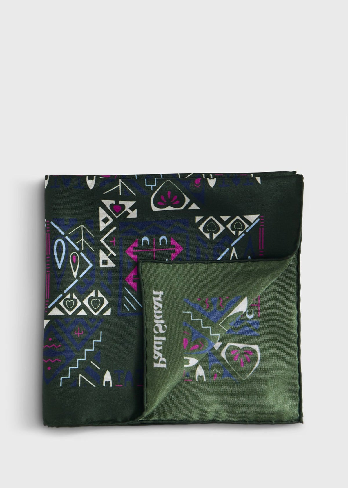 Abstract Print Pocket Square - Paul Stuart Exclusive