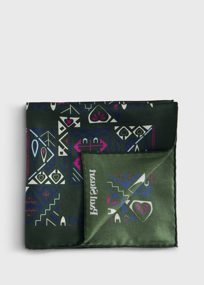Abstract Print Pocket Square - Paul Stuart Exclusive