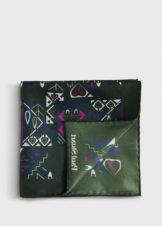 Abstract Print Pocket Square - Paul Stuart Exclusive
