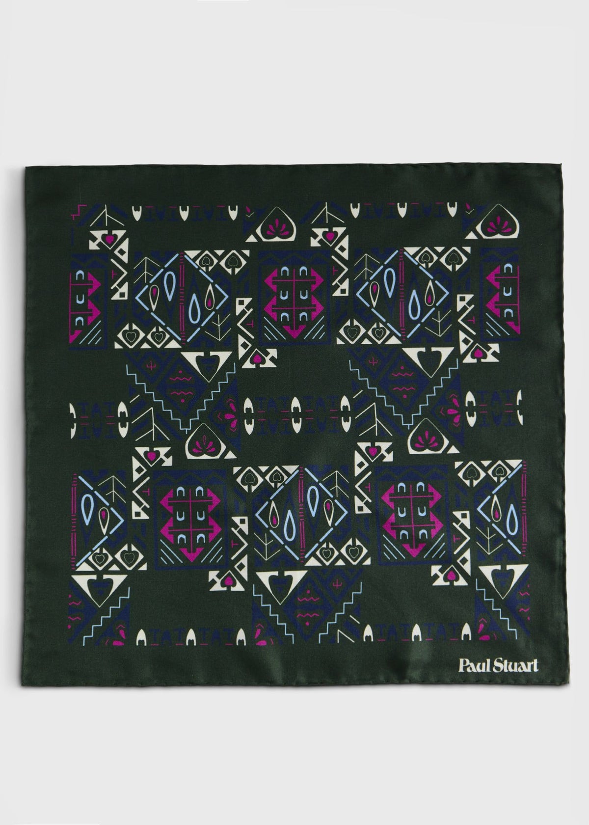 Abstract Print Pocket Square - Paul Stuart Exclusive