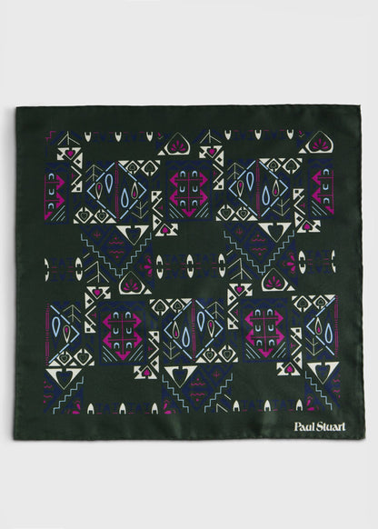 Abstract Print Pocket Square - Paul Stuart Exclusive