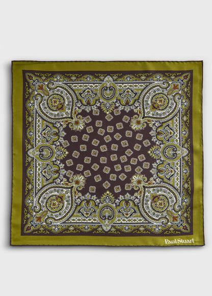 Ornate Print Pocket Square - Paul Stuart Trending