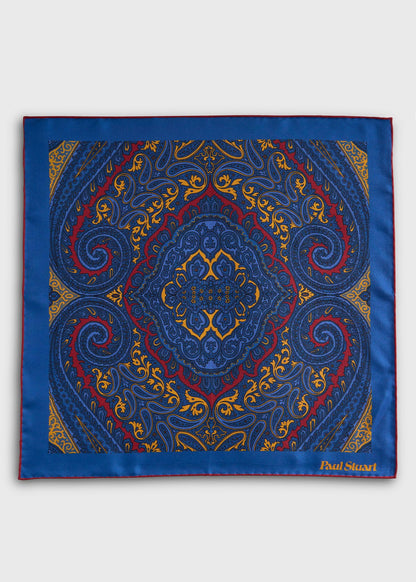 Geometric Print Pocket Square - Paul Stuart Quality