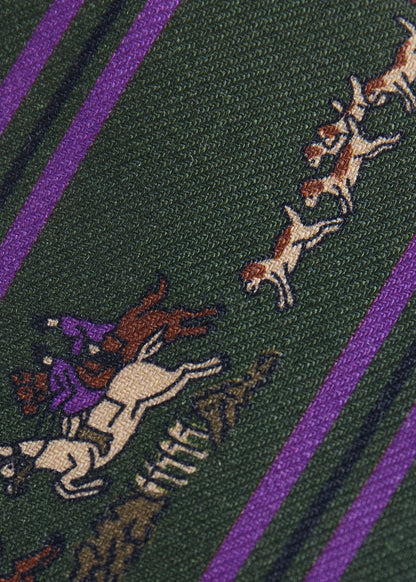 Printed Silk Rider Motif Tie - Paul Stuart Smart Buy