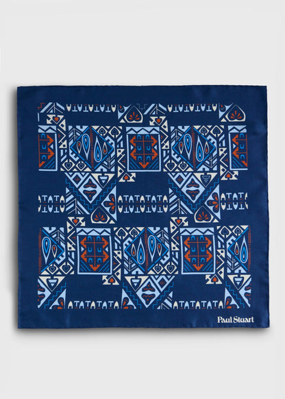 Abstract Print Pocket Square - Paul Stuart Everyday