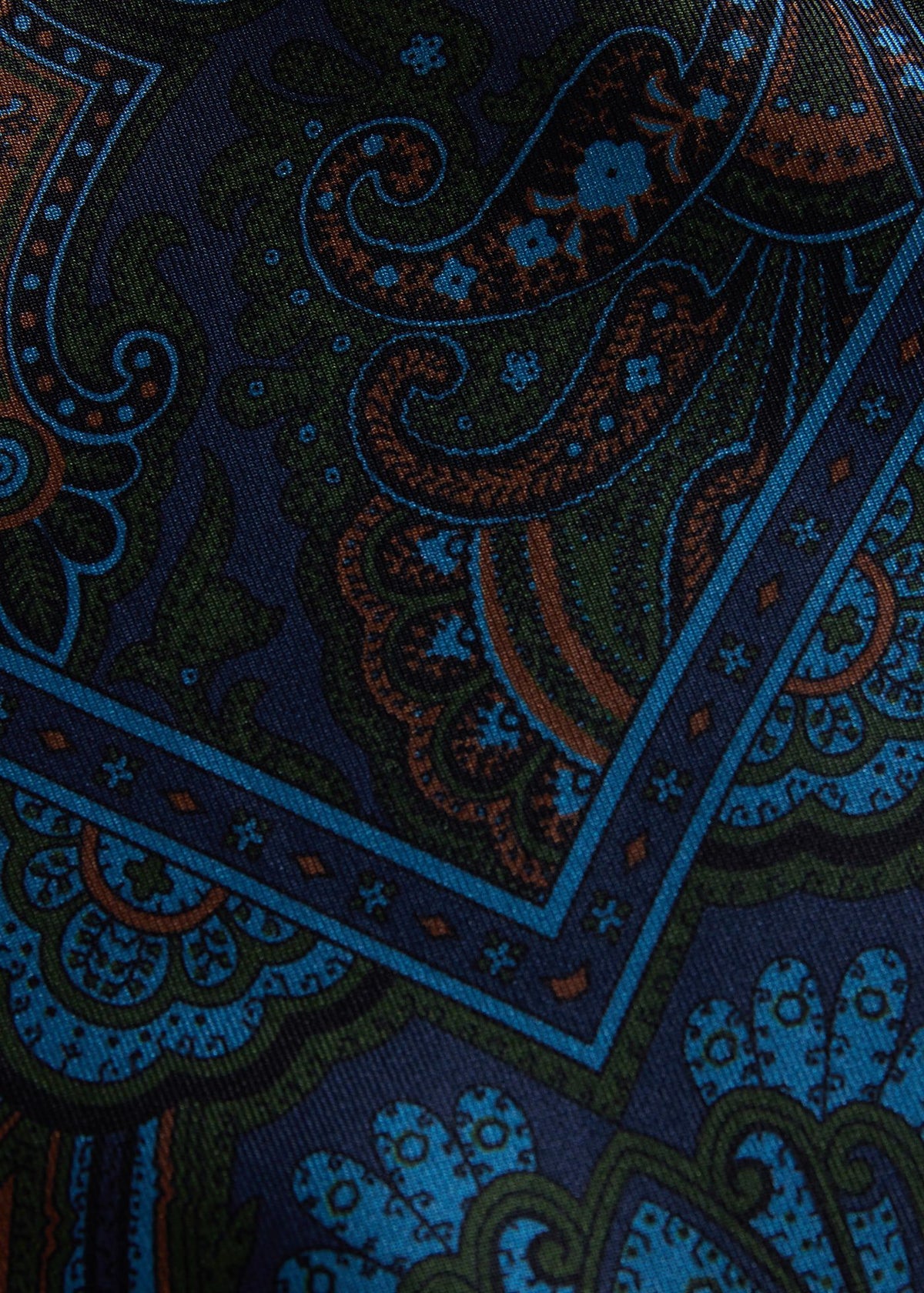Micro Paisley Print Pocket Square - Paul Stuart Deals
