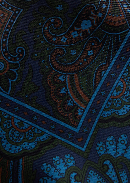 Micro Paisley Print Pocket Square - Paul Stuart Deals